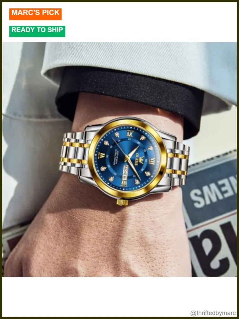 Classic Silver Stainless Steel Roman Numerals Watch - Quartz Movement